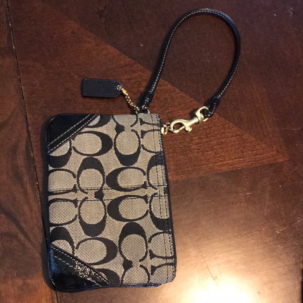 Black Coach Wristlet